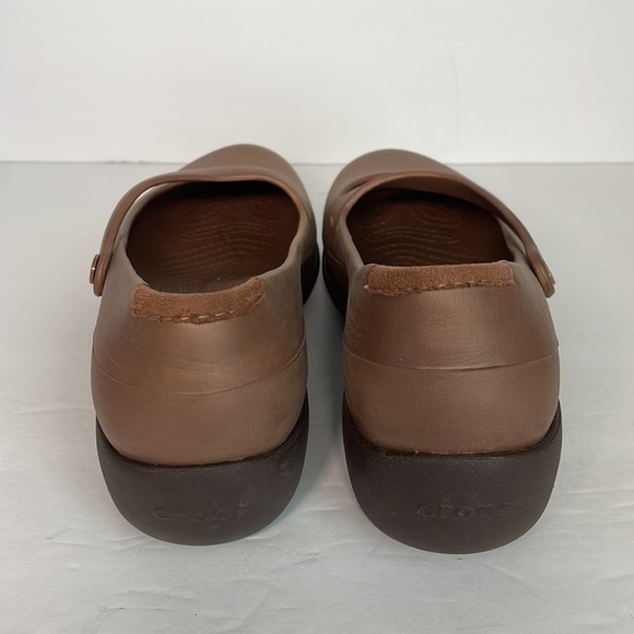 Crocs Women's Mary Jane Comfort Shoes Brown 9 - Picture 4 of 6